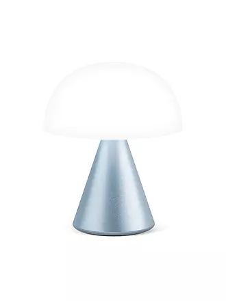 LEXON | LED Lampe MINA M 11cm Light Blue | silber