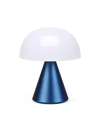 LEXON | LED Lampe MINA M 11cm Silver | dunkelblau