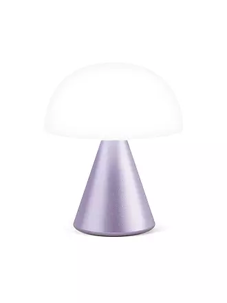 LEXON | LED Lampe MINA M 11cm Silver | hellblau