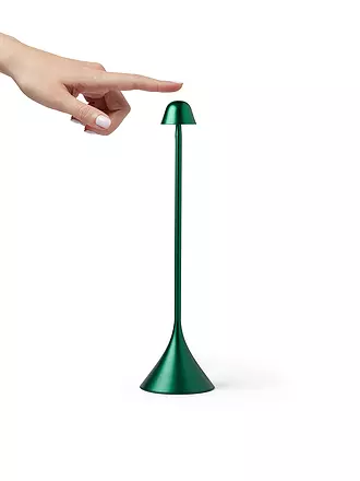LEXON | LED Lampe STELI 28,6cm Alu-Polish | dunkelgrün
