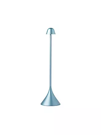 LEXON | LED Lampe STELI 28,6cm Alu-Polish | hellblau