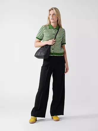 LIEBESKIND BERLIN | Ledertasche - Bucket Bag RUFFLE Small | schwarz