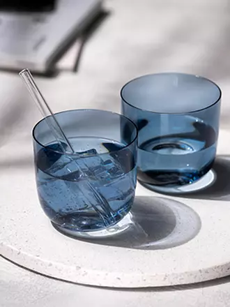 LIKE BY VILLEROY & BOCH | Wasserglas 2er Set LIKE GLASS 280ml Clay | hellblau
