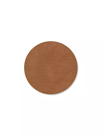 LIND DNA |  Glasuntersetzer 10cm CORDUROY RUND Army Green | braun