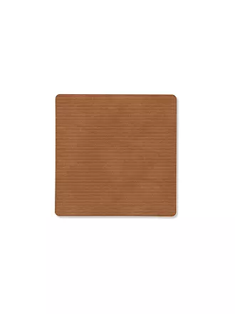 LIND DNA |  Glasuntersetzer 10x10cm CORDUROY ECKIG Nature | hellgrau