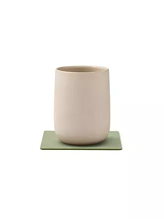 LIND DNA |  Glasuntersetzer 10x10cm CORDUROY ECKIG Nature | olive