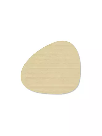 LIND DNA |  Glasuntersetzer 11x13cm CORDUROY OVAL Nature | beige