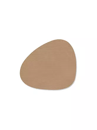 LIND DNA |  Glasuntersetzer 11x13cm CORDUROY OVAL Nature | camel