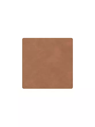 LIND DNA | Leder-Untersetzer eckig Nupo 10x10cm Brown | hellbraun