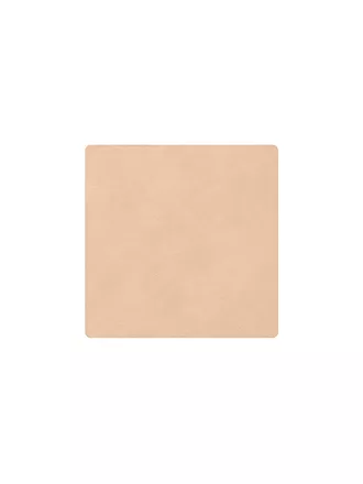 LIND DNA | Leder-Untersetzer eckig Nupo 10x10cm Light Grey | camel