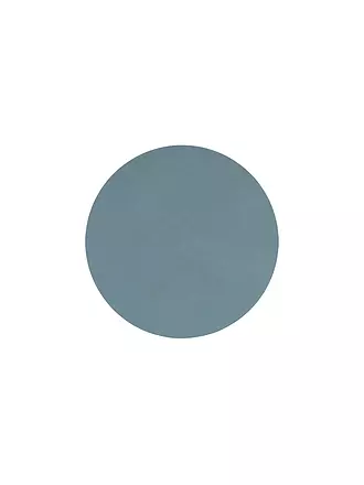 LIND DNA | Leder-Untersetzer rund 10cm Light Blue | rot