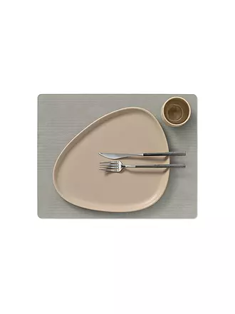 LIND DNA | Tischset 35x45cm CORDUROY ECKIG Nature | hellgrau