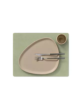 LIND DNA | Tischset 35x45cm CORDUROY ECKIG Nature | olive