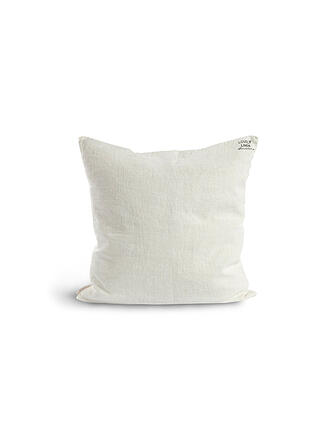 LOVELY LINEN | Leinen-Kissenbezug 47x47cm (Natural Beige) | weiss
