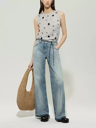 LUISA CERANO | Jeans Wide Leg | blau