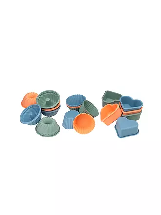 LURCH | Backformen FLEXISTARTER MINI CAKES 3x6 Stück Muffin/Herz/Gugelhupf | bunt