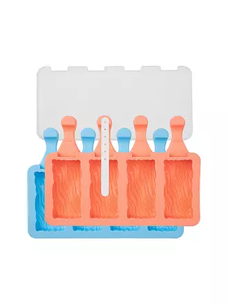 LURCH | Eisform 2er Set POPSICLE ICEFORM WAVE Aquamarine Peach | bunt