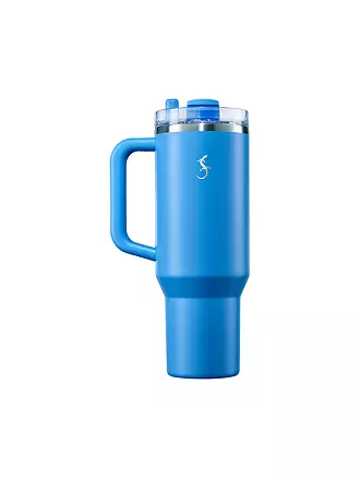 LURCH | Isolierbecher mit Trinkhalm 1,2l Salvia | blau