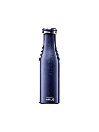 LURCH | Isolierflasche - Thermosflasche Edelstahl 0,5l Anthrazit Metallic | dunkelblau
