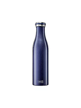 LURCH | Isolierflasche - Thermosflasche Edelstahl 0,75l Orange | dunkelblau