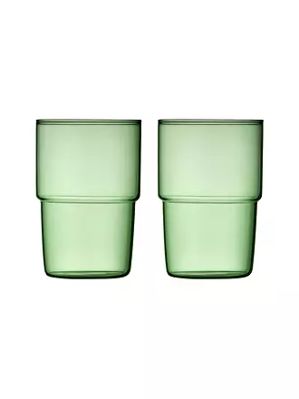 LYNG BY GLAS | Trinkglas 2er Set TORINO 40 cl Blau | hellgrün