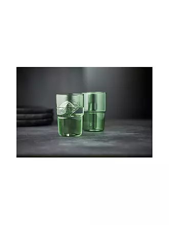 LYNG BY GLAS | Trinkglas 2er Set TORINO 40 cl Blau | hellgrün