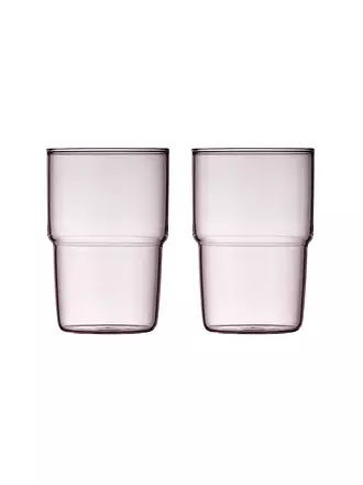LYNG BY GLAS | Trinkglas 2er Set TORINO 40 cl Blau | rosa