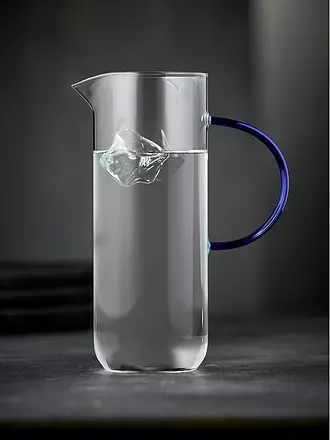 LYNGBY GLAS | Glaskrug TORINO 1,1l Pink/ Blau | transparent