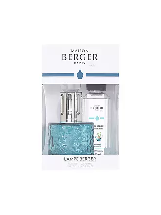 MAISON BERGER PARIS | Lampe Berger Set MIRAGE TRANSPARENTE +250ml Pure White Tea | blau