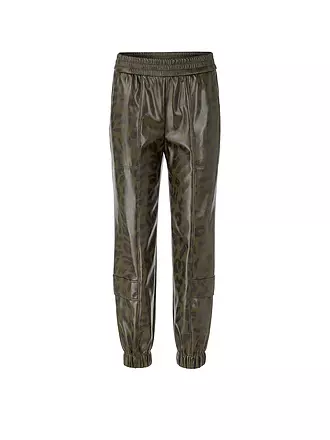 MARC CAIN | Hose in Lederoptik ROYE | olive