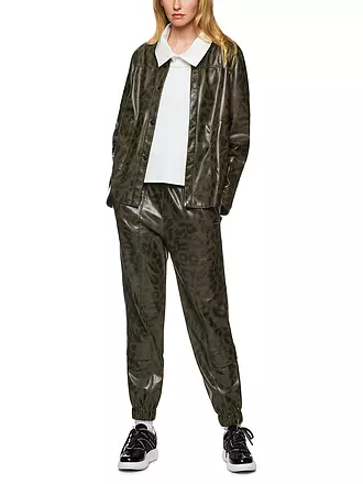 MARC CAIN | Hose in Lederoptik ROYE | olive