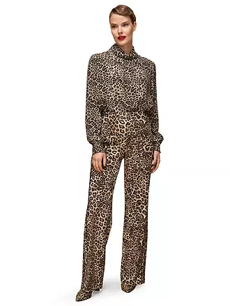 MARC CAIN | Marlenehose WINDER Wide Fit | hellbraun
