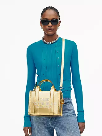 MARC JACOBS | Ledertasche - Tote Bag THE SMALL TOTE LEATHER | silber