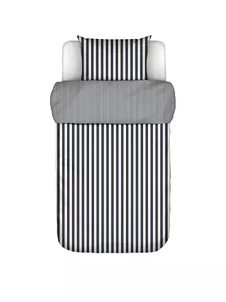 MARC O'POLO HOME | Satin Bettwäsche CLASSIC STRIPE 70x90cm/140x200cm Navy | rosa