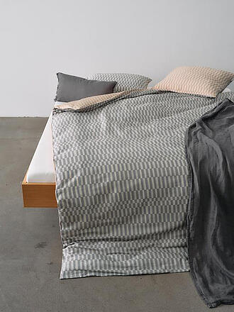 MARC O'POLO HOME | Satin Bettwäsche SILLIA 70x90cm/140x200cm Dark Navy | grau