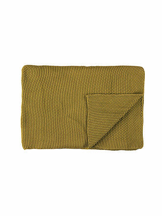 MARC O'POLO HOME | Tagesdecke - Plaid Nordic Knit 130x170cm Garden Green | orange