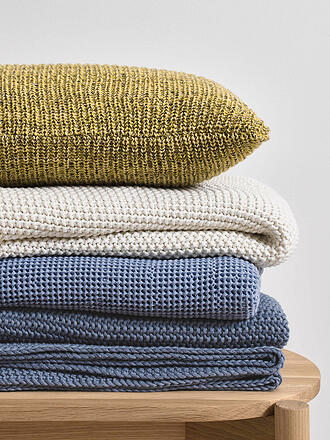 MARC O'POLO HOME | Tagesdecke - Plaid Nordic Knit 130x170cm Garden Green | blau