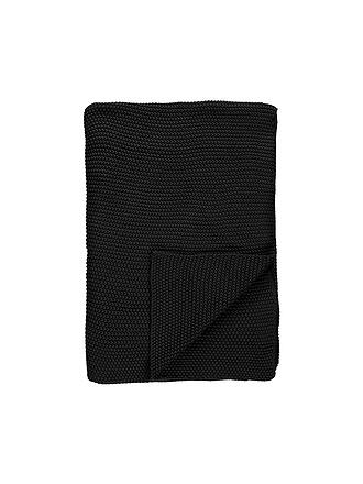 MARC O'POLO HOME | Tagesdecke - Plaid Nordic Knit 130x170cm Garden Green | schwarz