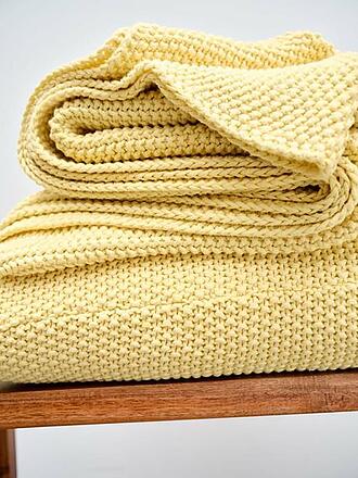 MARC O'POLO HOME | Tagesdecke - Plaid Nordic Knit 130x170cm Garden Green | gelb