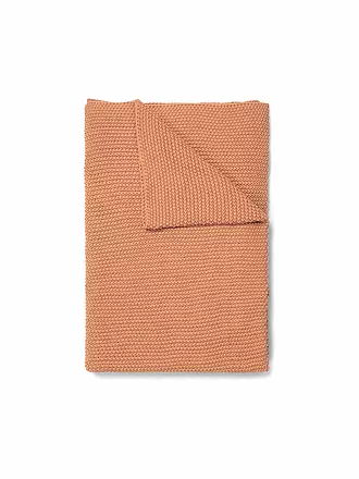 MARC O'POLO HOME | Tagesdecke - Plaid Nordic Knit Sandstone | koralle