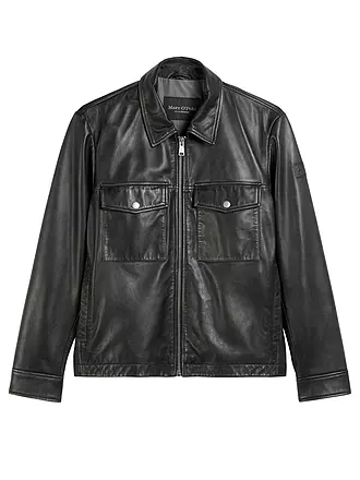 MARC O'POLO | Lederjacke | schwarz