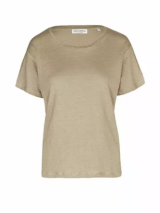 MARC O'POLO | Leinen T-Shirt | braun