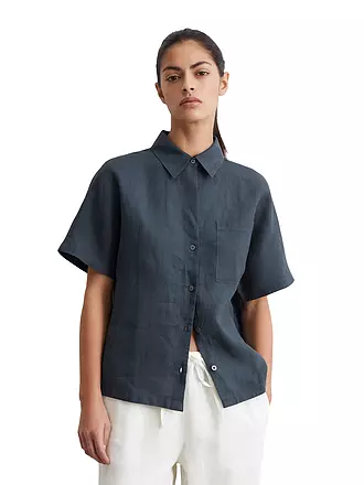 MARC O'POLO | Leinenbluse | hellgrau