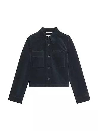 MARC O'POLO | Samtjacke | dunkelblau
