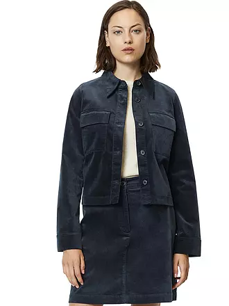 MARC O'POLO | Samtjacke | dunkelblau