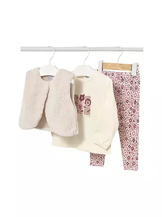 MAYORAL | Baby Set 3-teilig Gilet, Langarmshirt und Leggings | rosa