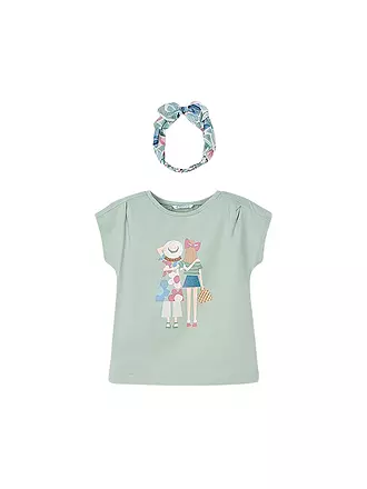 MAYORAL | Mädchen T-Shirt und Haarband | hellgrün
