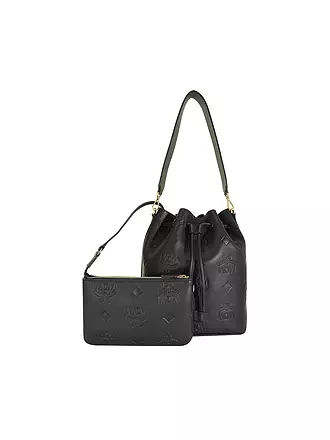 MCM | Ledertasche - Bucket Bag DESSAU Medium | schwarz