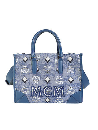 MCM | Tasche - Shopper VINTAGE JACQUARD S | blau