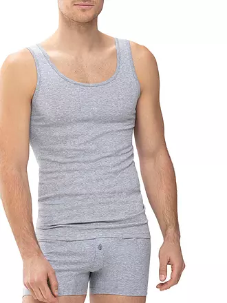 MEY | Athletic Shirt Casual Cotton Light Grey Melange | schwarz